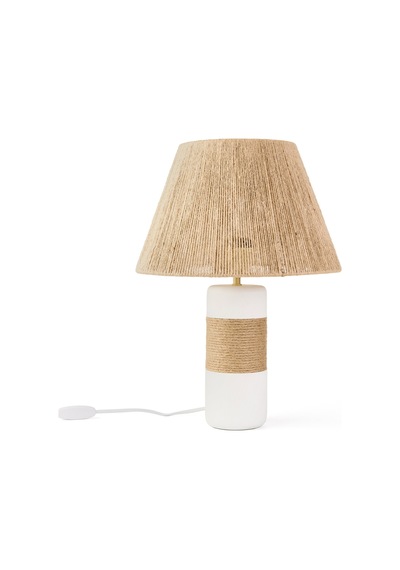 Lighting Yunik Abajur - Beyaz / Kahverengi Çok Renkli
