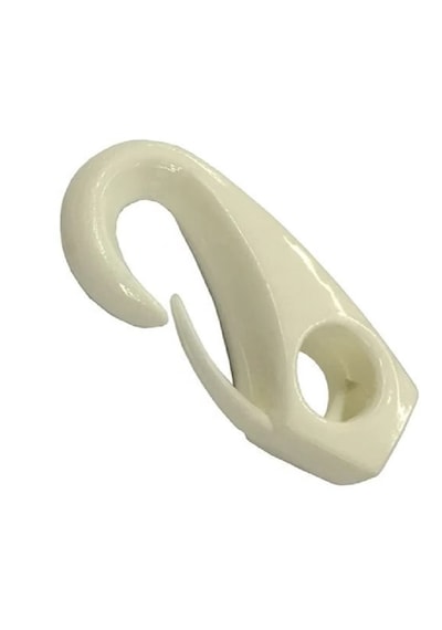 5'li Plastik Halat Klips. 6mm. Plastik Kanca. Sealux. Beyaz