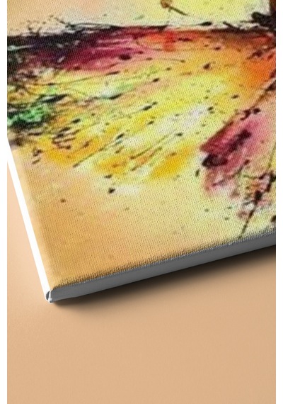 Webstyle Sayılarla Boyama Seti Kasnaklı Sarı Kelebek 50 X 65 Cm