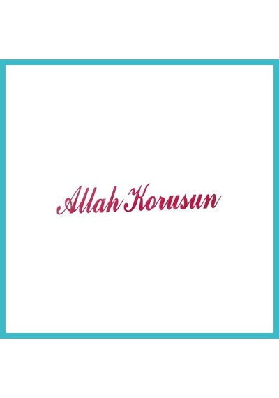 Bezos Allah Korusun Yazılı Oto Sticker Kırmızı 14x3cm Dfnbez