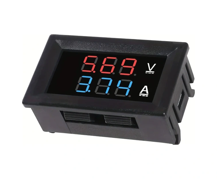 Lumaworld Kırmızı Dijital Led Voltmetre Ampermetre 0-100v 10a Dc Panel Ölçer