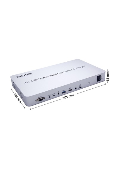 Gplus 4KVW349P 3x3 Video Wall Controller 4K Ultra HD HDMI Duvar Ekran Denetleyici