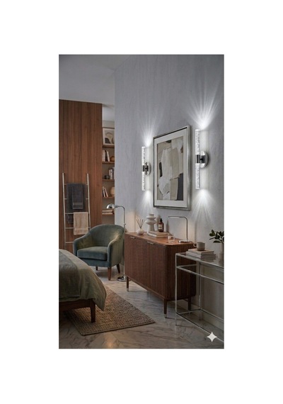 Bubbleflux Large 51 Cm Modern Tasarım Led Aplik - Duvar Lambası - Gümüş - Elektrikli - Beyaz Led Gümüş Elektrikli