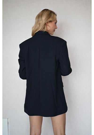 Lemajh Blazer Ceket Şort Takım-lacivert Lacivert