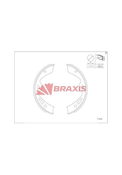 Braxis Ac0206 El Fren Balatası Porsche Panamera 09 13 3.6 4.8 M 46.20 M 46.39 Fsb4305