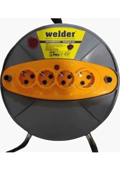 Welder Seyyar Makaralı Uzatma Kablo 4Lü Uzatma Kablo 3X1.5 35 Met