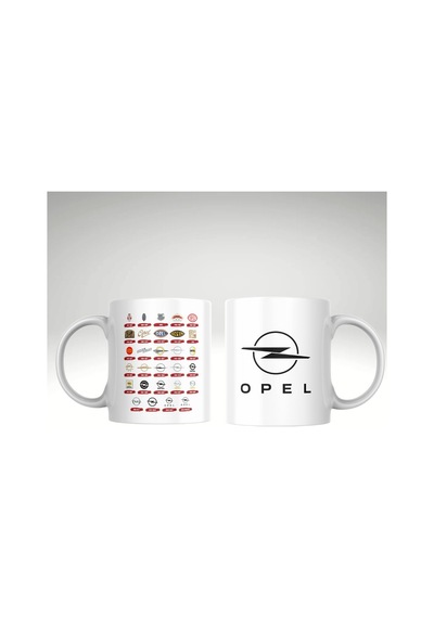 Applucky Opel Logo Tarihçesi Baskı Kupa Bardak Beyaz