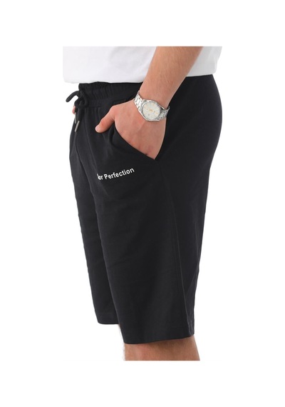 Penyebizden Erkek Regular Fit Normal Kesim %100 Pamuklu Şort-siyah