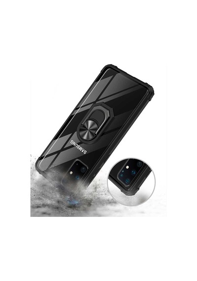 Teknomoda Samsung Galaxy Uyumlu S20 Plus Seffaf Yüzüklü Standli Tam Koruma Kilif 433934998