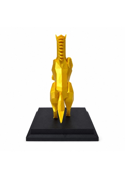 Dekoratif Altın Renkli Şaha Kalkmış At Biblo 15 Cm Modern Tasarım Masa Ve Raf Dekoru .