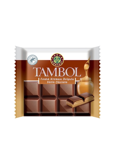Kahve Dünyası Tambol Fındık Dolgulu Sütlü Çikola 100 G - 8 Adet Tarı