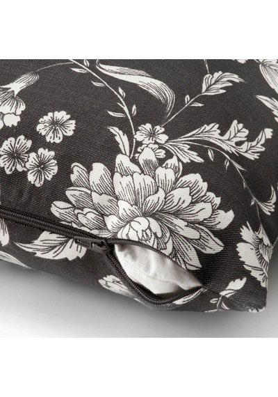 Ikea Idalınnea Yastık Kılıfı 50 X 50 Cm Siyah Gri - Beyaz Çok Renkli
