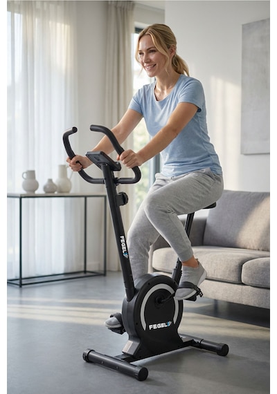 Fegel FG-100 Kondisyon Bisikleti Ev Tipi Spor Bisikleti, Lcd Ekran, Nabız Ölçer, Direnç Ayarlı