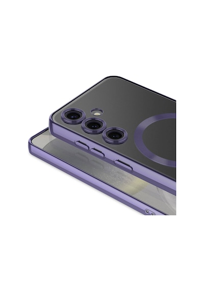 Apple Uyumlu iPhone 16 Plus Kılıf Kamera Korumalı Ve Magsafe Halkalı Shiny Premium Parlak Silikon Kapak Rose