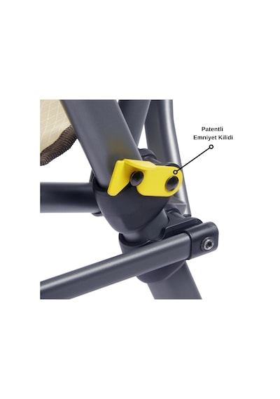 Uquip Justy Xl 3 Pozisyonlu Konforlu Katlanır Kamp Sandalyesi Boulder 244045 Krem