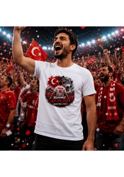 Bk Gift Kişiye Özel Türkiye Taraftar Temalı 2026 Dünya Kupası Tasarımlı Baba&oğul Tişört Seti-4, Tek Yürek Milli Takım Ruhu