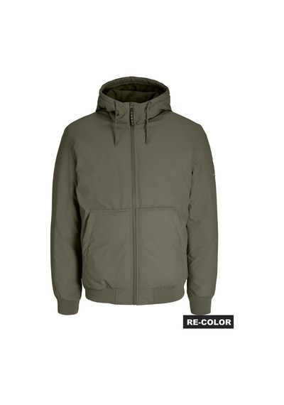 Jack & Jones Jcofusıon Pu Bomber Jacket Sn Olive Siyah