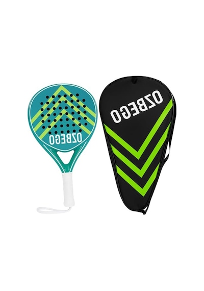 Padel Raket Seti, Tam Karbon, Çanta Ve Aksesuarlarla Birlikte Açık Mavi