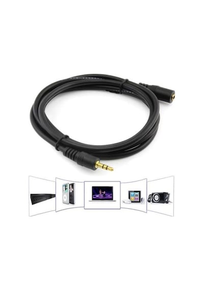 Kulaklık Uzatma Kablosu 3.5Mm Ses Dişi Erkek Altın Uç 3M Metre (330924489)