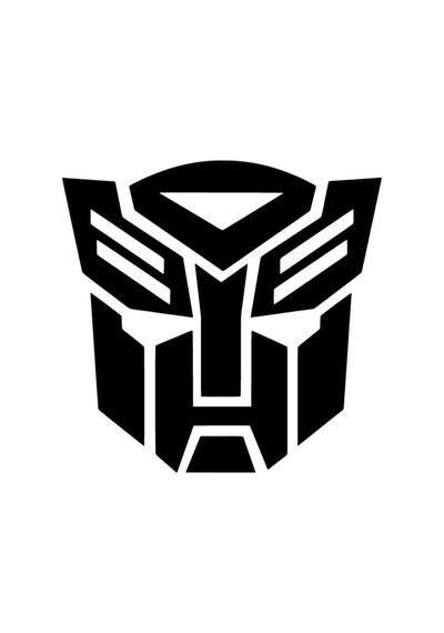 Transformers Kafası Sticker Oto Motor Laptop Duvar Folyo Sticker 20 X 20 Cm