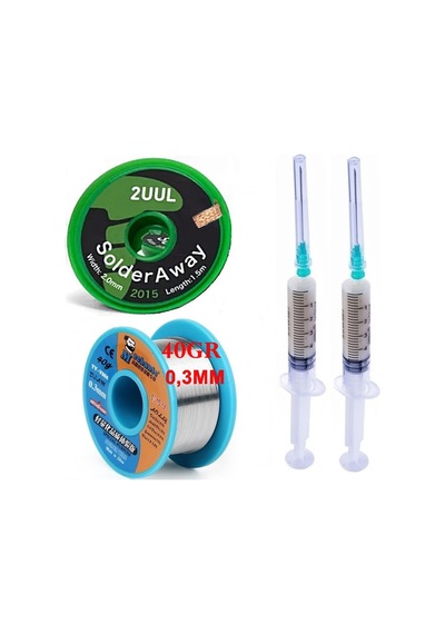 Mechanic /lehim Teli 40gr 0,3mm Flux Lehim Toplama 2uul-2015 Emme Teli 2,0mm Havya Lehimleme Teli Set04
