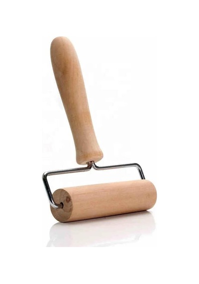Ahşap Saplı Rulo Merdane, Oklava, Ahşap Spatula, Pürüzsüz Oklava Pizza Börek Açma Ahşap