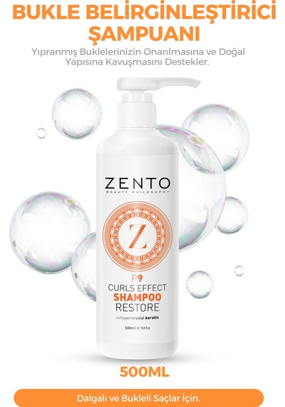 Zento Bukle Belirginleştirme Etkili Saç Bakım Şampuanı 500 ML