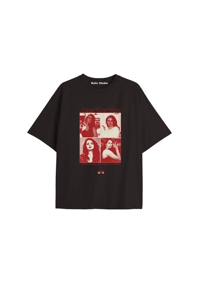 Kalic Studio Lana Del Rey Oversize T-shirt Kod53 Siyah-53