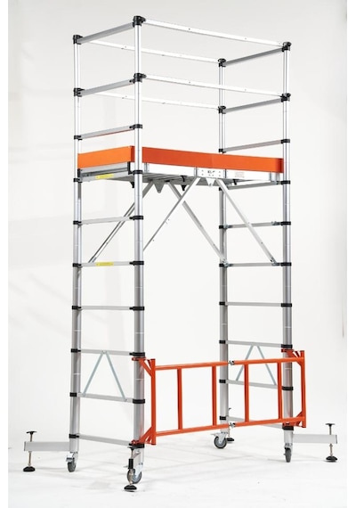 Cardilife Alüminyum Teleskopik 2+2 4 Mt Iskele Merdiven 2+2