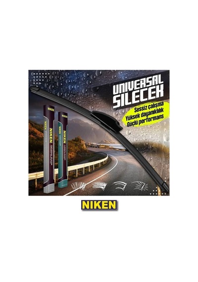 Niken Yeni Seri Plus Ford Fiesta Muz Silecek Takımı 2008-2017 Muz Tip Silecek Aparatlı