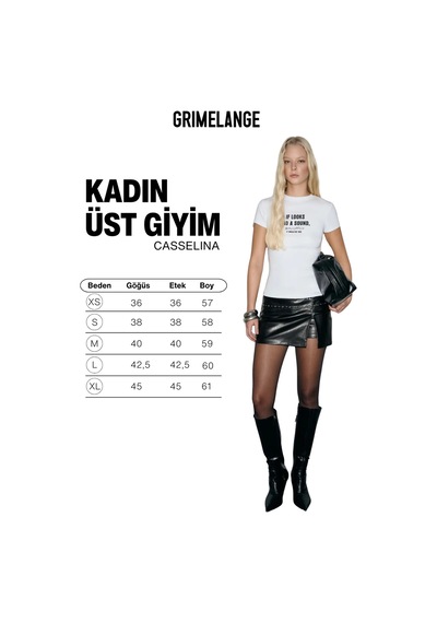 ETHIQUET CASSE INA Kadın Yumuşak Ve Esnek Kumaşlı Baskı Detaylı Bisiklet Yakalı Beyaz T-Shirt