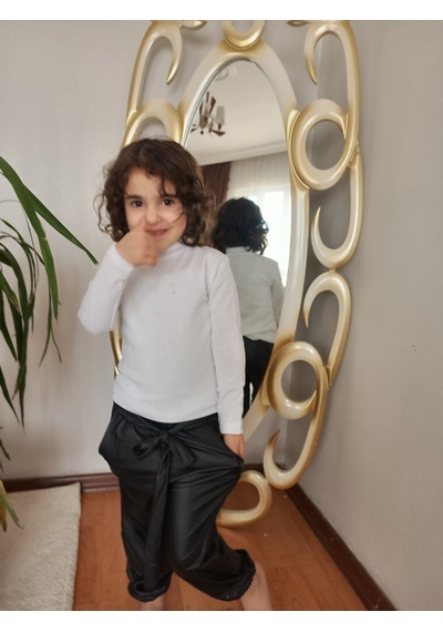 Zeze Unisex Çocuk Kışlık Bluz Beyaz