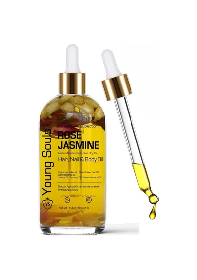 Aromatherapy Rose Jasmine Multi Use Gül Yasemin Yüz Saç Tırnak & Vücut Bakım Kuru Yağ 100 Ml 285 ML