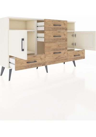 Arges Konsol 4 Raflı 5 Çekmeceli 2 Kapaklı 132x30x83 Aytaşı-aytaşı/çam Aytaşı/çam Arges Konsol 4 Raflı 5 Çekmeceli 2 Kapaklı 132x30x83 Aytaşı-aytaşı/çam Aytaşı/çam