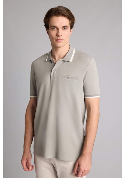 Defacto Regular Fıt Polo Yaka Kısa Kollu Polo Tişört G7063ax26smgr368 Gri-gr368