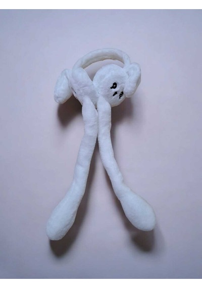 Natural Peluş Oynar Mekanizmalı Tavşan Kulaklık Karışık Renk Beyaz - 663155672 Beyaz