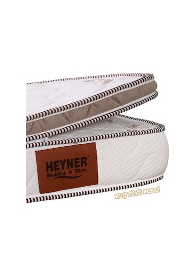 Uzunbebe 90X190 Heyner Kuş Tüyü Ped'Li Ortopedik Yaylı Yatak 90X190 Coffe