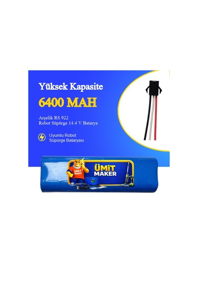 Arçelik Rs 922 Robot Süpürge 6400 Mah Batarya