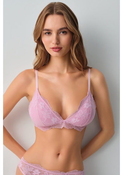 Suwen Scarlet Dantelli Üçgen Bralet Sütyen Wsl10110201077 Pembe