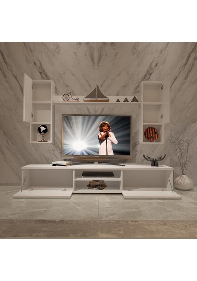 Decoraktiv Eko 5da Slm Dvd Tv Ünitesi Tv Sehpası Beyaz