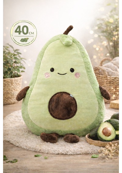 40 Cm Avokado Peluş Oyuncak Yumuşacık Sevimli Dekoratif Peluş Yeşil