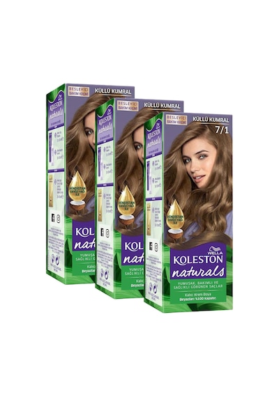 Koleston Naturals Saç Boyası 7/1 Küllü Kumral X3'lü Set