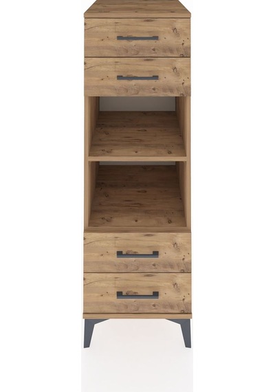 Kronos Dolap 2 Raflı 4 Çekmeceli 44x59x134 Çam-çam Çam