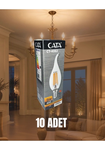 Cata Ct-4062 Led Kıvrık Buji Ampul 4w Günışığı - 10 Lu Paket