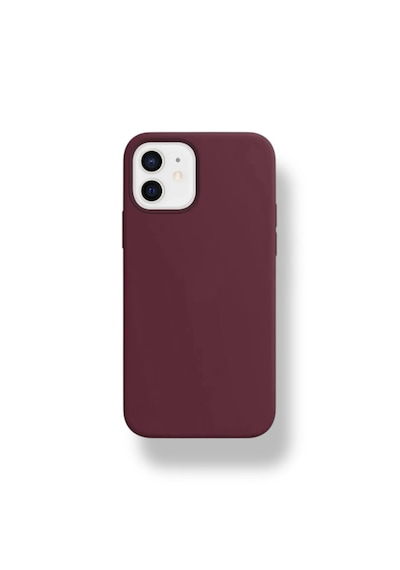 Apple Uyumlu iPhone 11 Kılıf Yumuşak Silikon İçi Kadife Lansman Kapak . Bordo