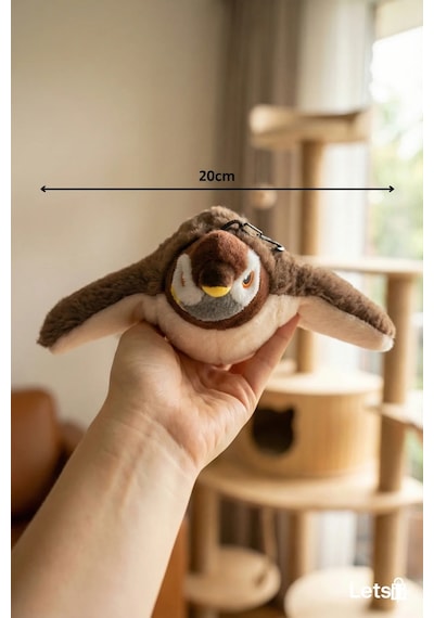 Şarjlı Peluş Uçan Kuş Oyuncak Kediler İçin Eğlenceli Av Aracı