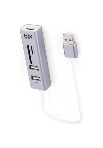 Bix Kart Okuyuculu 3 Portlu Usb Çoklayıcı Hub