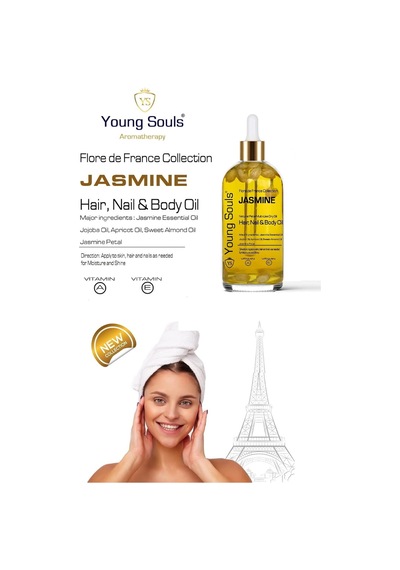 Aromatherapy Jasmine Multi Use Oil Yasemin Yüz Saç Tırnak & Vücut Bakım Kuru Yağ 100 Ml 0.3 ML