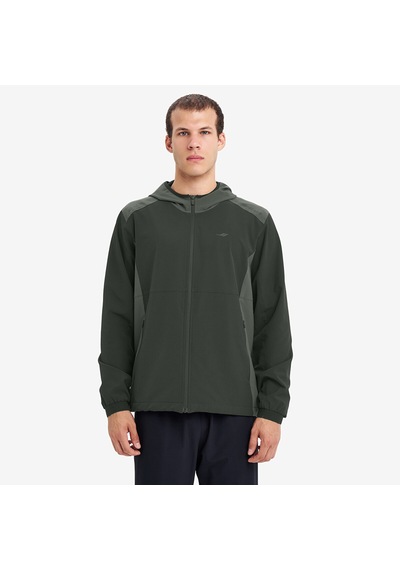 Lescon Haki Erkek Fermuarlı Kapüşonlu Sweatshirt 26n-1148