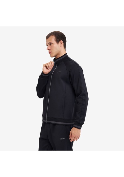 Lescon Siyah Erkek Fermuarlı Sweatshirt 26n-1126